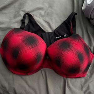 torrid xo plunge push up bra
 Red and Black Plaid T-Shirt Bra
